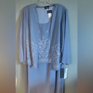 Onyx night periwinkle 2pc dress size 22w nwt